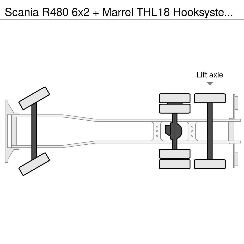 Scania R480 6x2 + Marrel THL18 Hooksystem (euro 5) Hook lift trucks