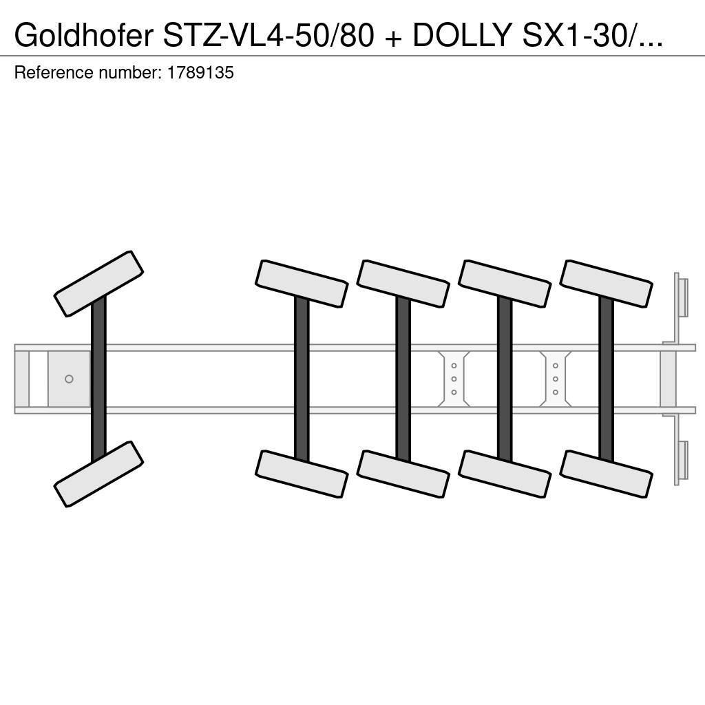 Goldhofer STZ-VL4-50/80 + DOLLY SX1-30/80 1+4 LOWLOADER/DIEP Low loader-semi-trailers