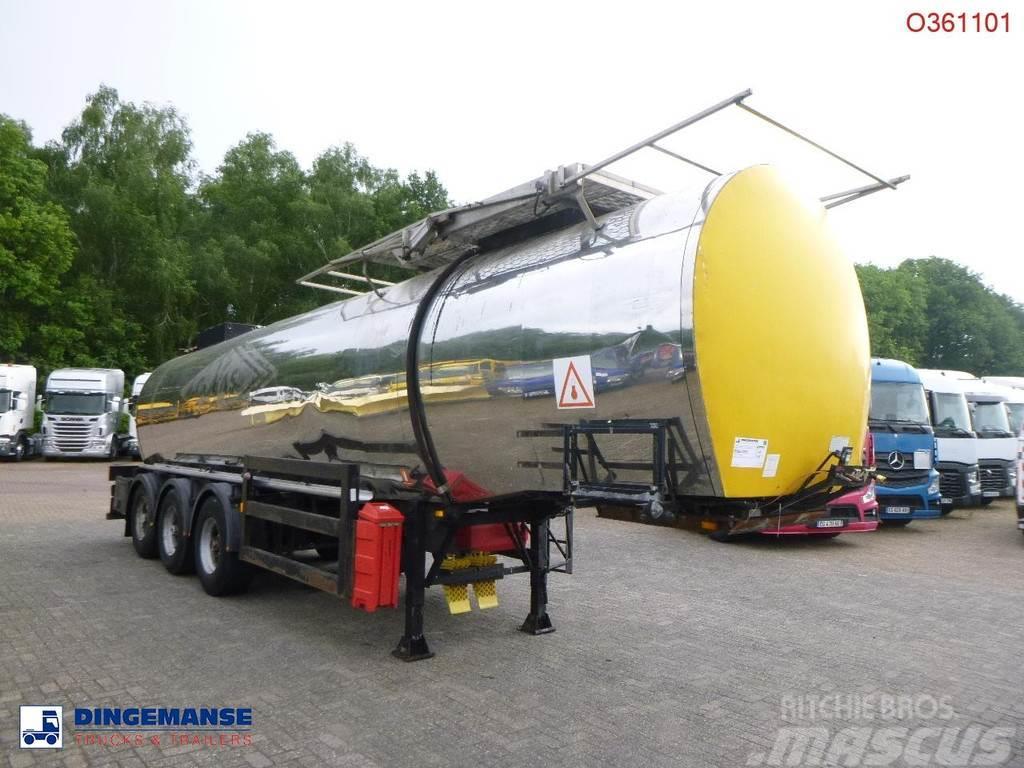  Crane Fruehauf Bitumen tank inox 28 m3 / 1 comp Tanker semi-trailers