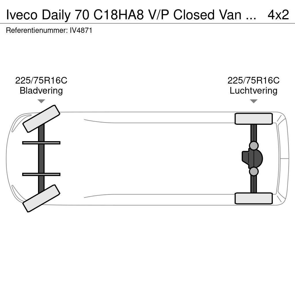 Iveco Daily 70 C18HA8 V/P Closed Van (3 units) Box body