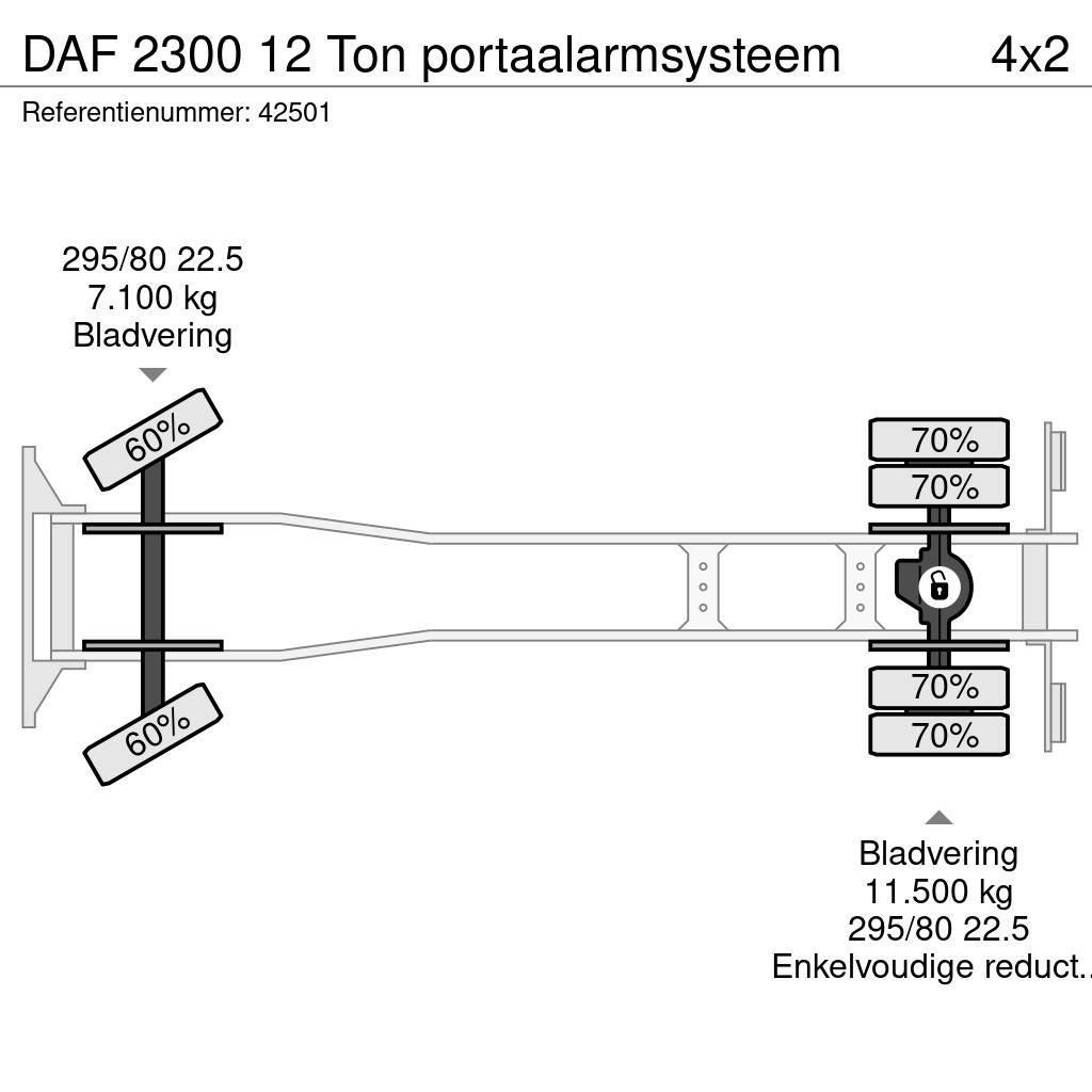 DAF 2300 12 Ton portaalarmsysteem Skip loader trucks