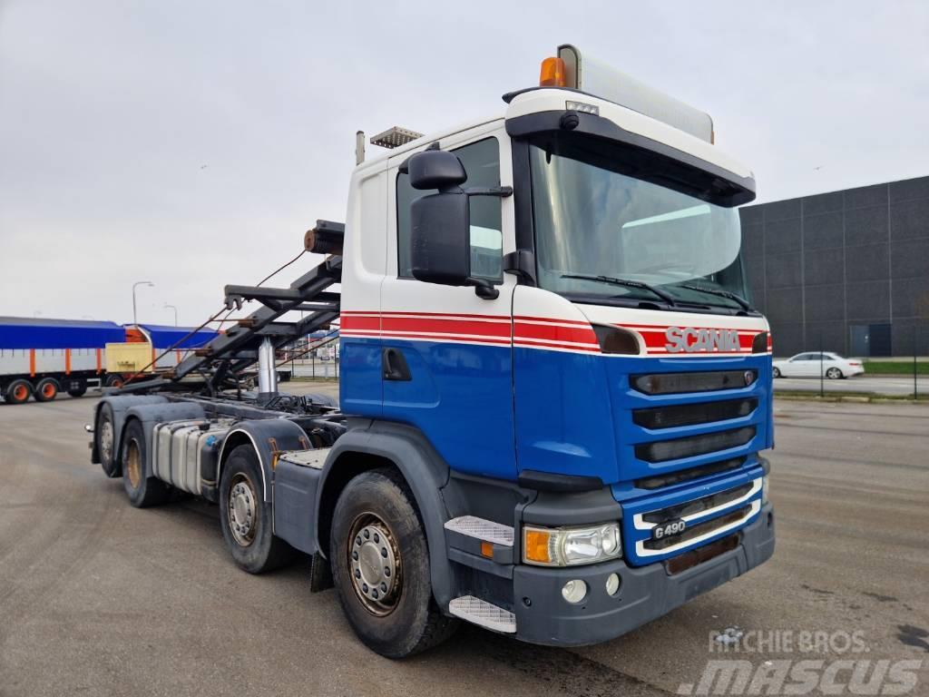 Scania G490 8x2*6 Euro 6 Sawo tipper / Retarder Cable lift demountable trucks