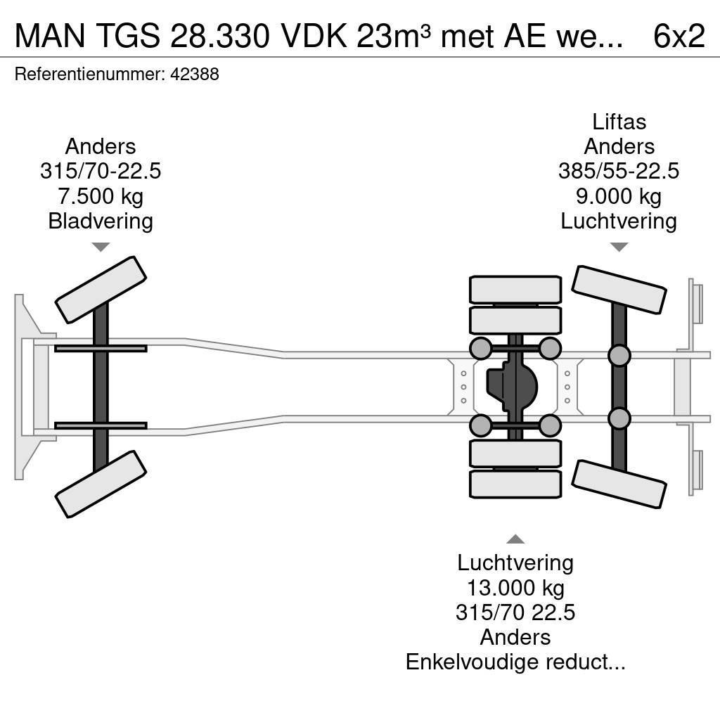 MAN TGS 28.330 VDK 23m³ met AE weegsysteem Waste trucks