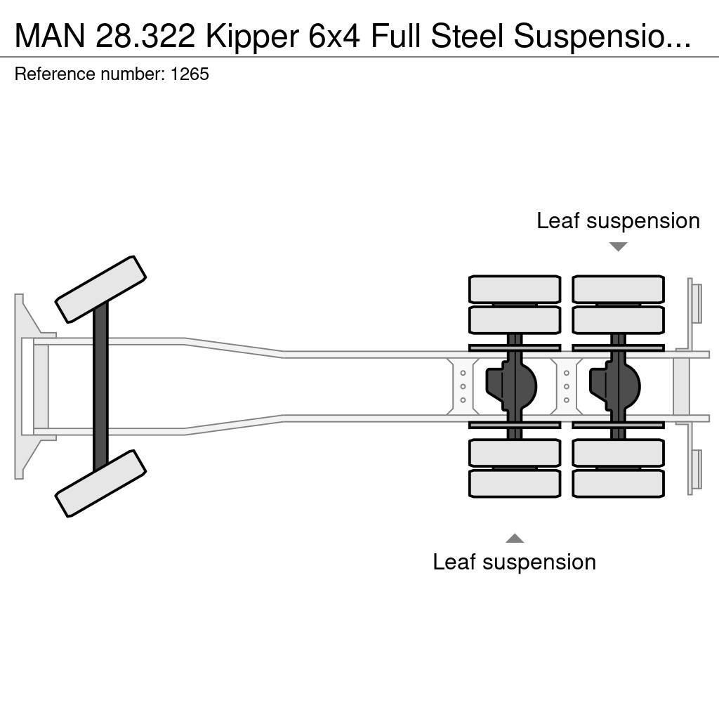 MAN 28.322 Kipper 6x4 Full Steel Suspension Big Kipper Tipper trucks