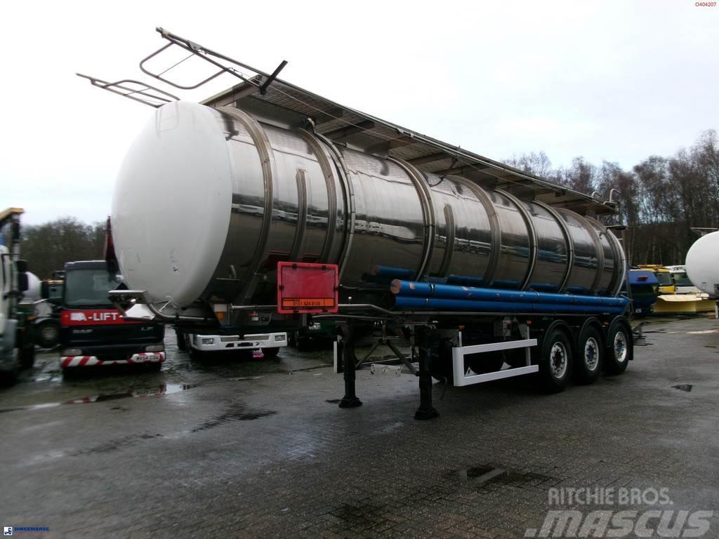  Clayton Chemical tank inox 37.5 m3 / 1 comp Tanker semi-trailers