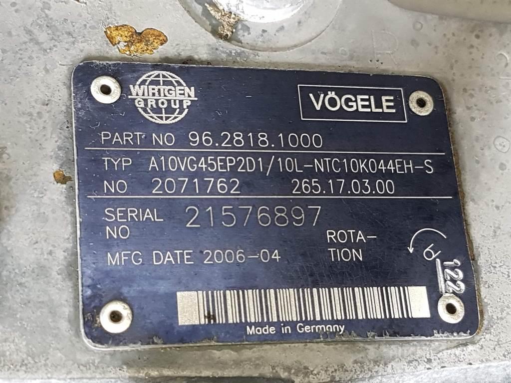 Vögele -Rexroth A10VG45EP2D1/10L-96.2818.1000-Drive pump Hydraulics