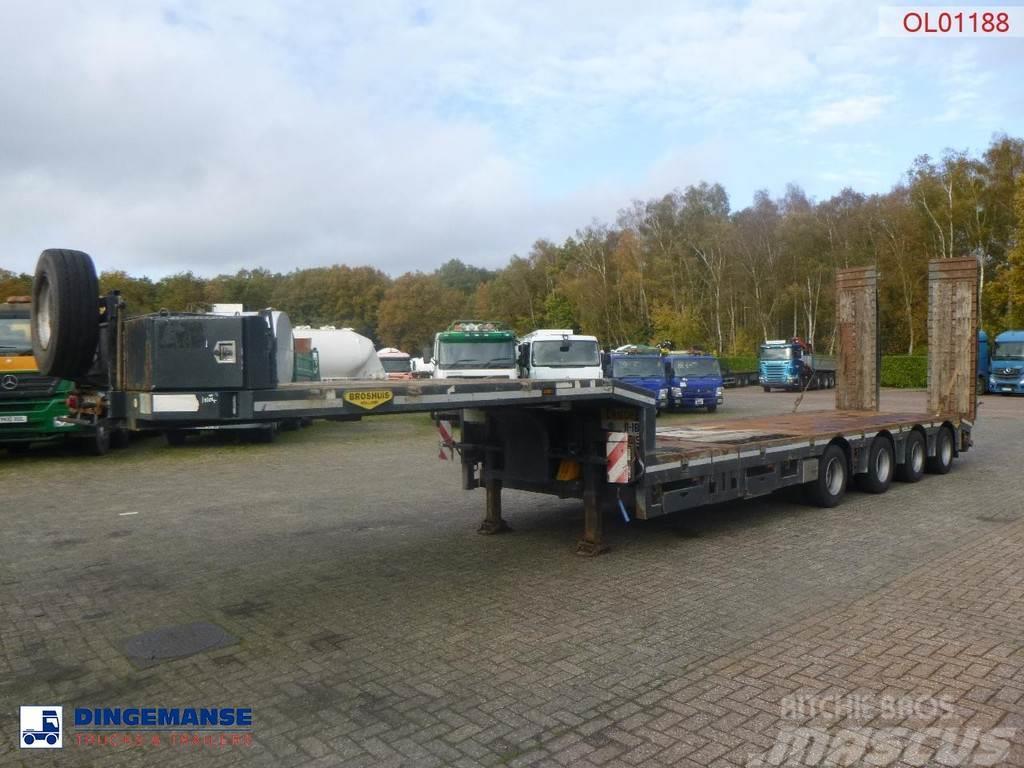 Broshuis 4-axle semi-lowbed trailer 71t + ramps + extendabl Low loader-semi-trailers