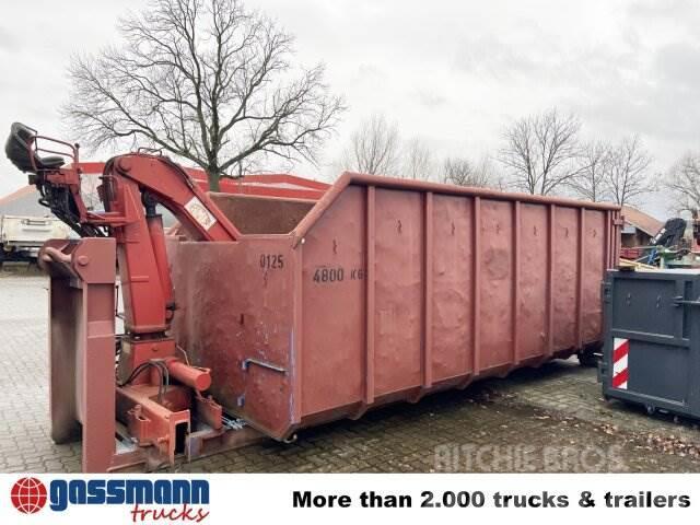  Andere Abrollcontainer mit Kran, HMF 1144 K1 TS, 2 Special containers
