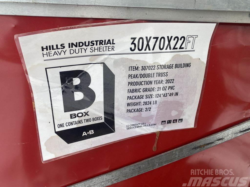  Hills Industrial Heavy Duty Shelter - 30'W x 70'L  Steel frame buildings