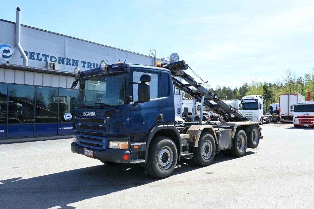 Scania P340 8x2 Vaijeriauto Cable lift demountable trucks