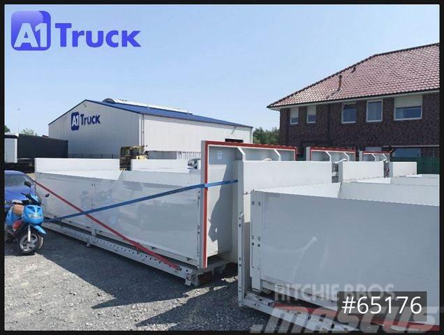 Hüffermann Abrollcontainer Baustoff Plattfrom unbenutzt. Skeletal trailers