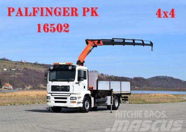 MAN TGA 18.440 Pritsche 6,50m + KRAN + FUNK/ 4x4 Crane trucks