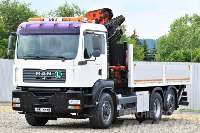 MAN TGA 26.430 Pritsche 5,50m + KRAN + FUNK/6-4H2 Crane trucks