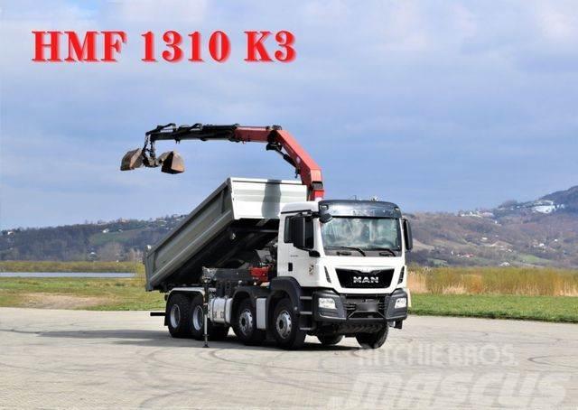 MAN TGS 35.480 * KIPPER 5,30m + HMF 1310-K3FUNK* 8x4 Crane trucks
