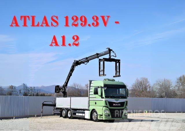 MAN TGX 26.440 Pritsche 6,60 m* ATLAS 129.3V-A1.2 Crane trucks