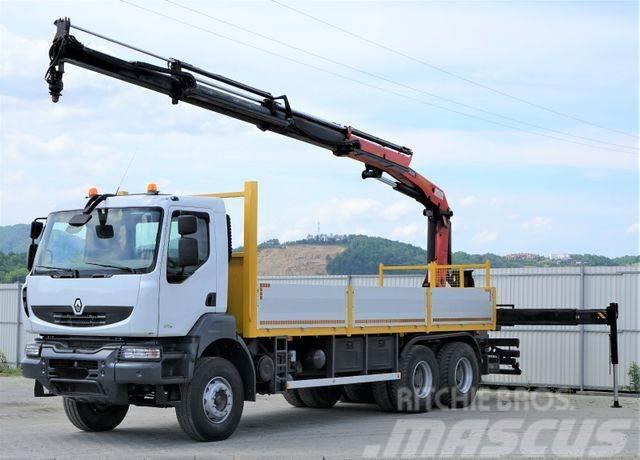 Renault Kerax 370 DXI* Pritsche 6,70m+Kran*6x4Topzustand Crane trucks