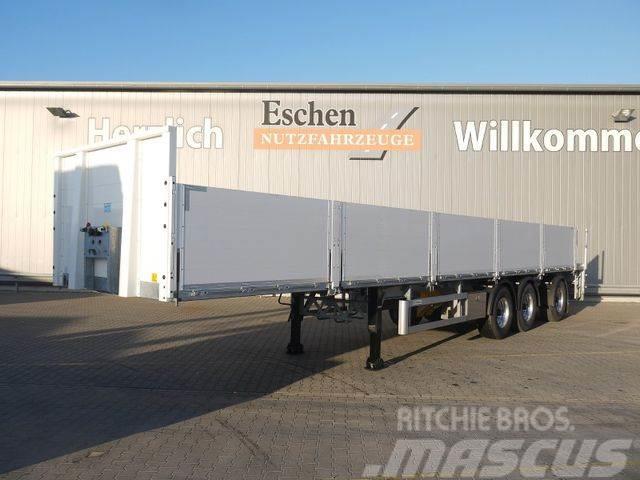 Schröder 12,85m*Rollkran-Kran*Pritsche Lenkachse Flatbed/Dropside semi-trailers