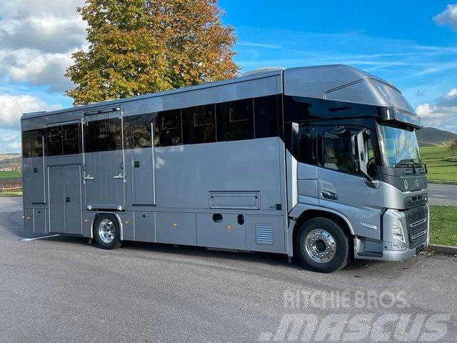 Volvo FM 380, 5 Pferde,Wohnung m Pop Out Animal transport trucks