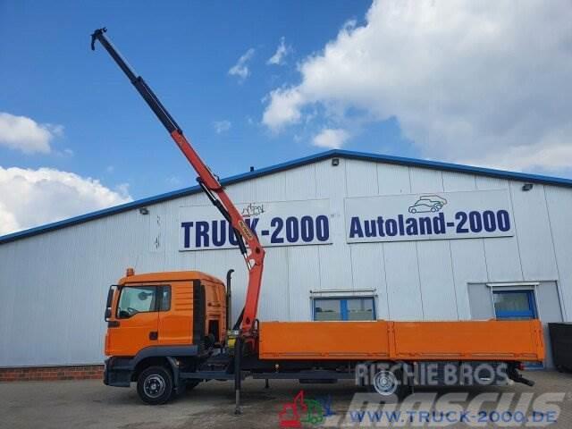 MAN TGL 12.250 Kran PK11001 7.6 m = 1.24 to. 2 x AHK Flatbed / Dropside trucks