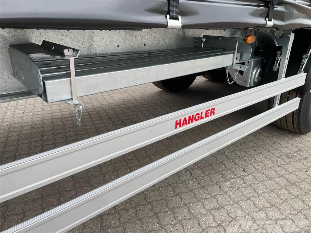 Hangler 3-aks gardintrailer hævetag + kæpstokke Curtainsider semi-trailers