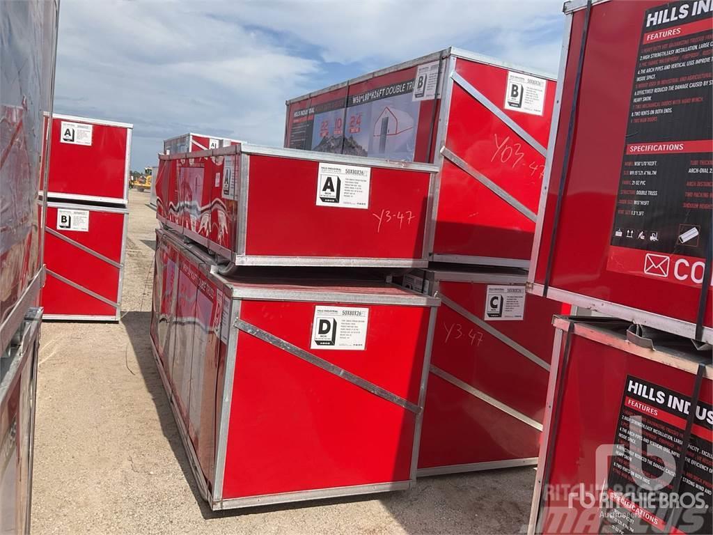  HILLS INDUSTRIAL Quantity of (4) Boxes of 80 ft . Steel frame buildings