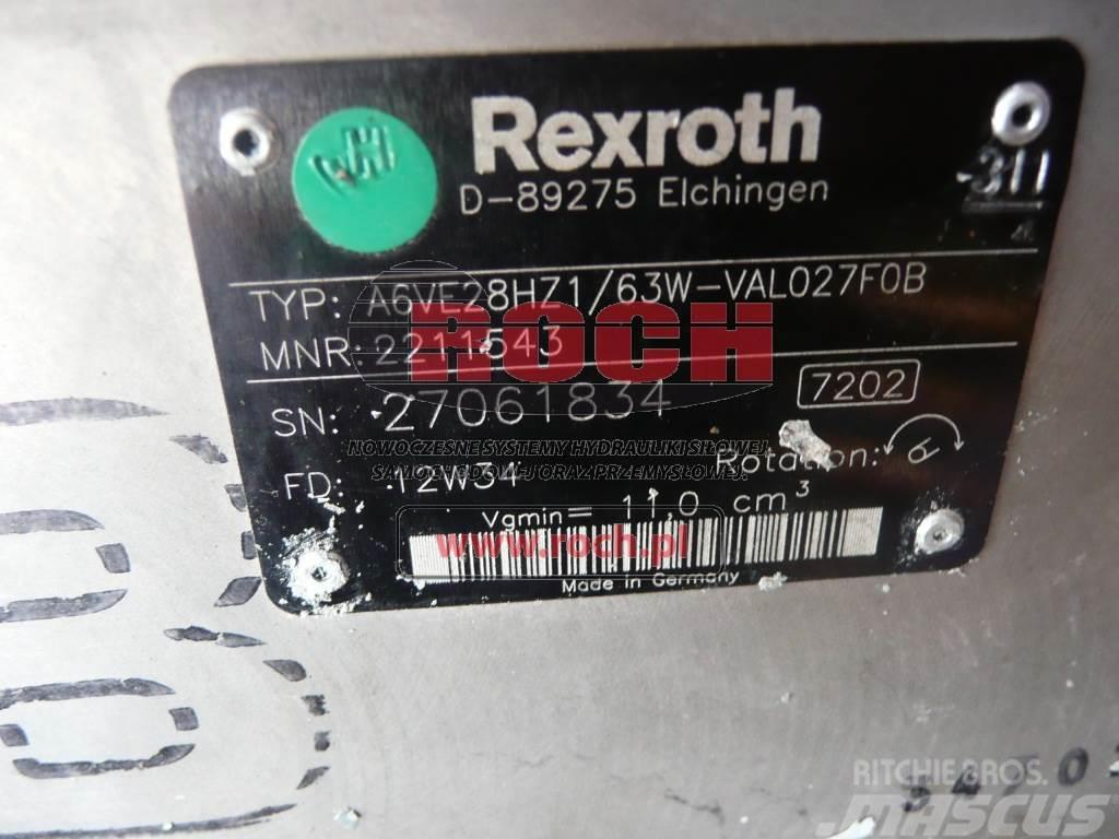 Rexroth A6VE28HZ1/63W-VAL027F0B 2211543 Engines