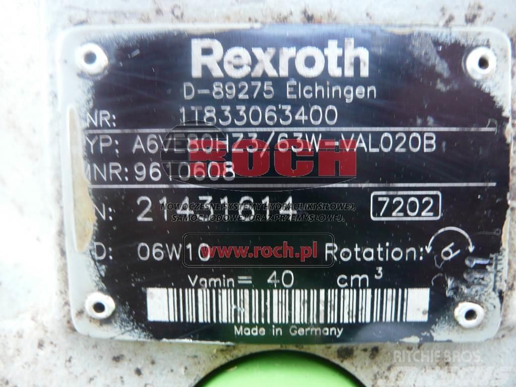Rexroth A6VE80HZ3/63W-VAL020B 9610608 1T833063400 Engines