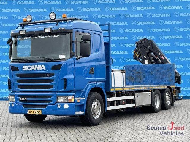 Scania G 420 LB6x2*4HNA 9T 6320x2540 HIAB 211 EP-4 AIRCO Flatbed / Dropside trucks