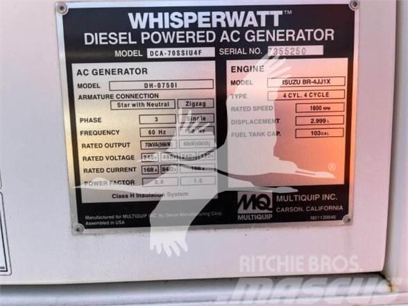 MultiQuip WHISPERWATT DCA70SSIU4F Gas Generators